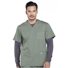 WW Professionals Men's V-Neck Scrub Top, Tall